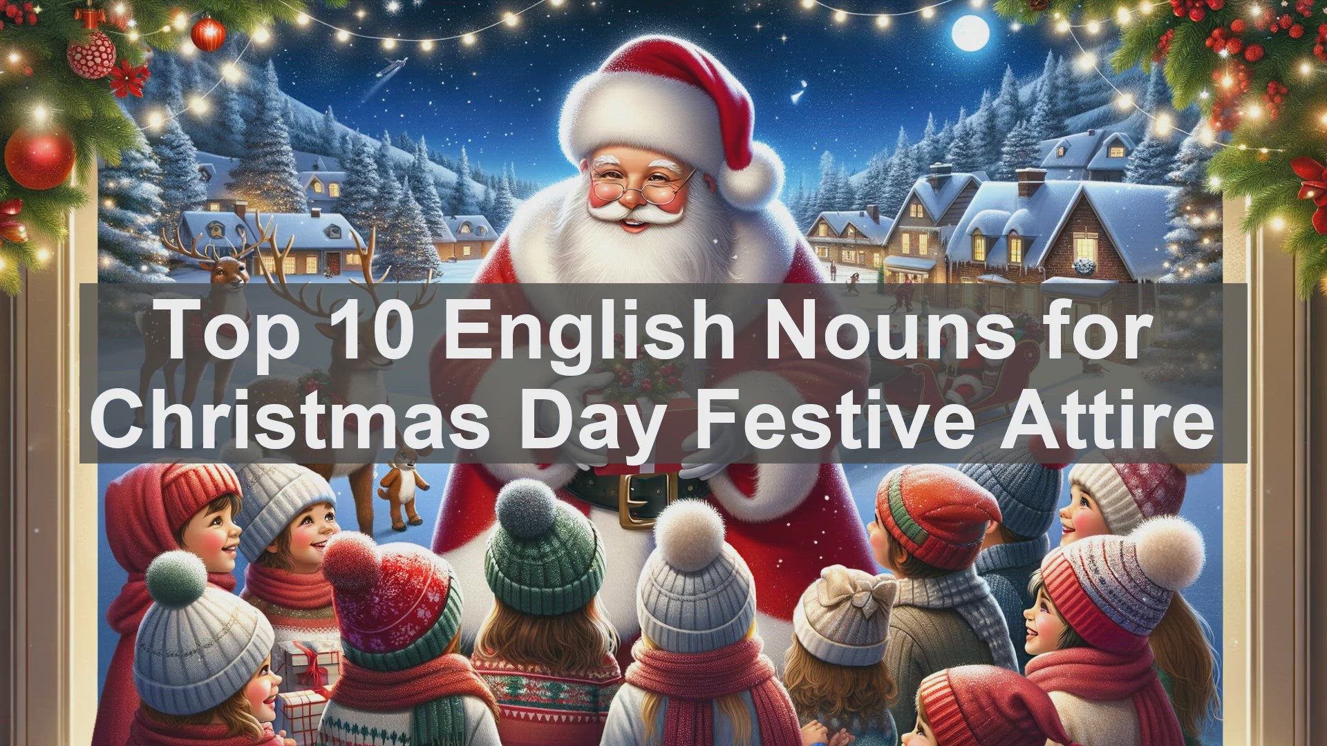 'Video thumbnail for Top 10 English Nouns for Christmas Day Festive Attire'