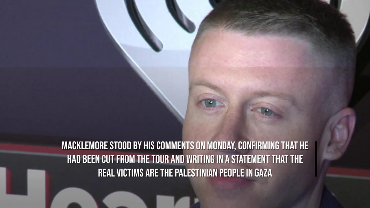 Video thumbnail for NEWS OF THE WEEK: Macklemore dropped from Ed Sheeran tour after 'Free Palestine' speech.