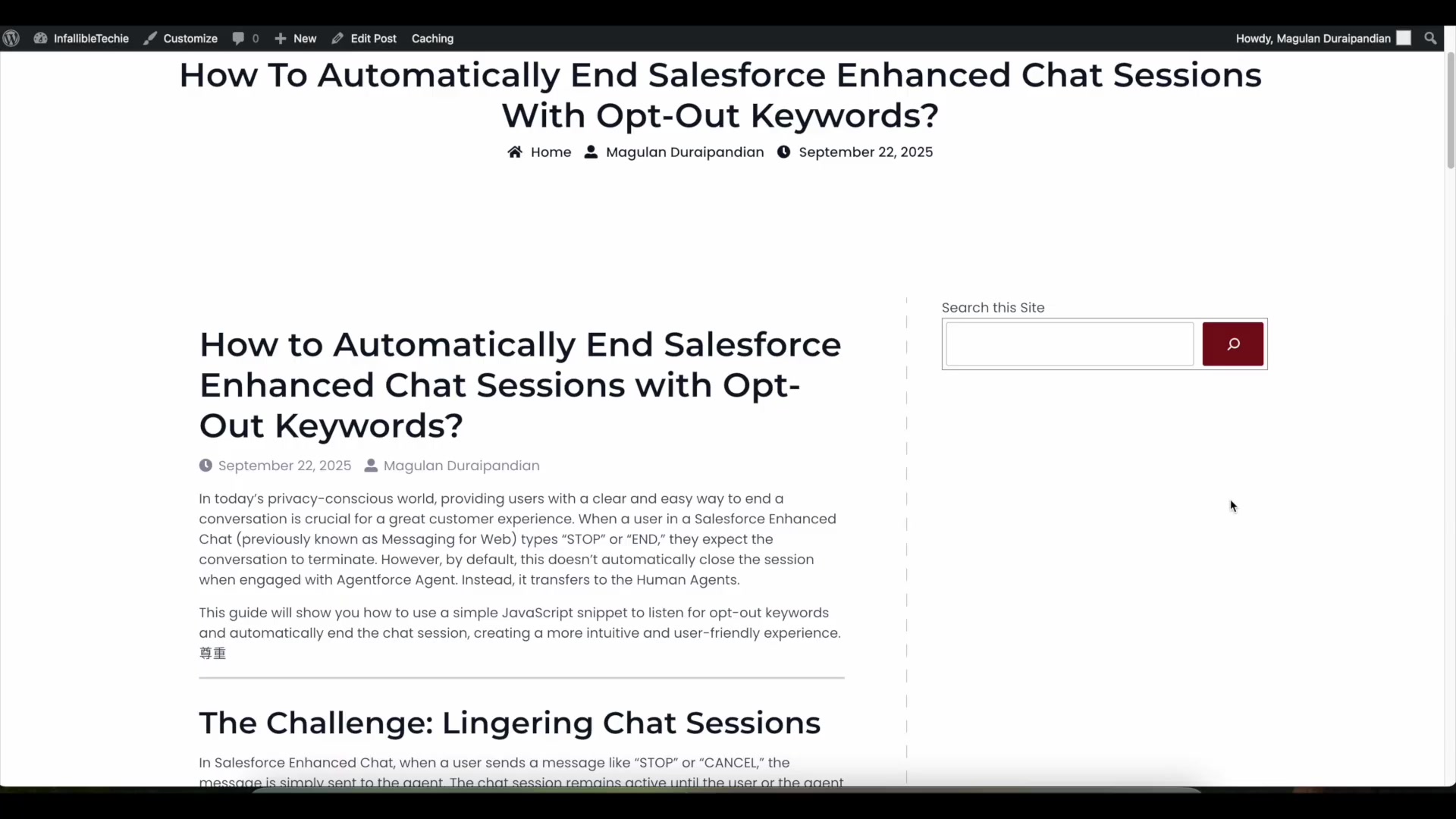 'Video thumbnail for Automatically End Salesforce Enhanced Chat Sessions with Opt Out Keywords'