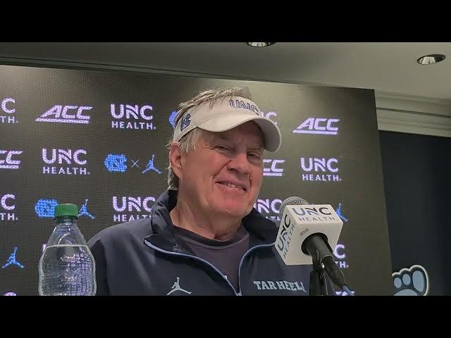 Video thumbnail for #UNC coach Bill Belichick press conference before Thursday's first preseason practice