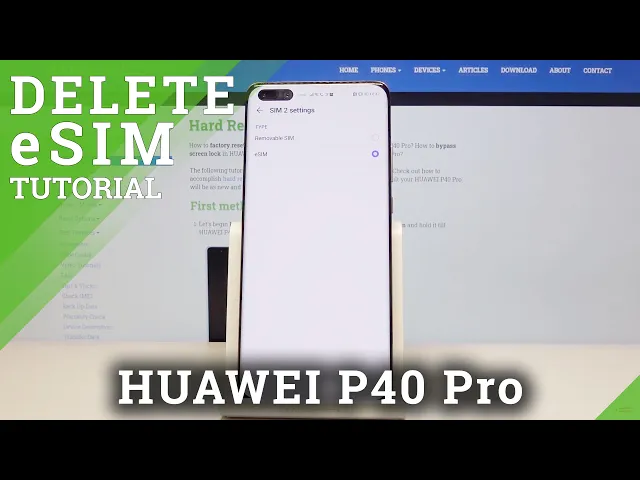 Video thumbnail for How to Delete eSIM in HUAWEI P40 Pro – Remove eSIM Tutorial