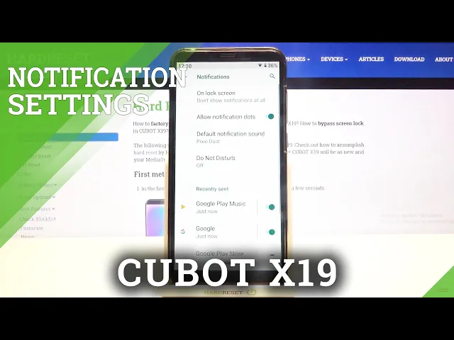 Video thumbnail for Notifications Settings on CUBOT X19 - Notifications Customization