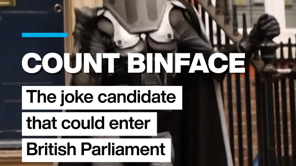 Video thumbnail for Count Binface: The joke candidate that could enter the British Parliament