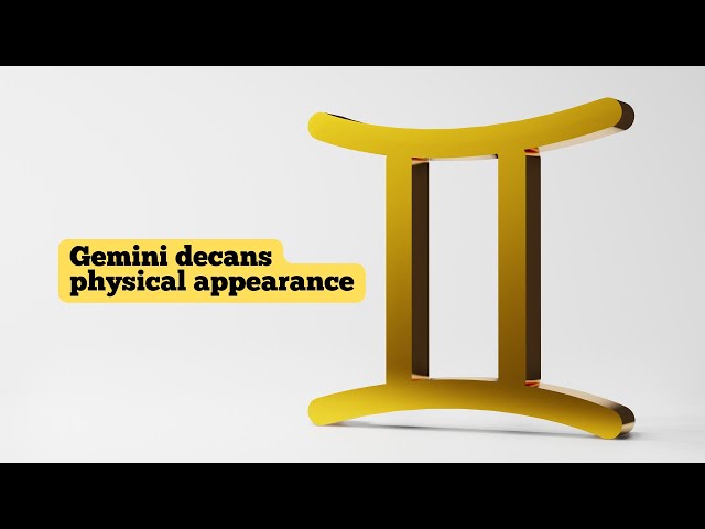 'Video thumbnail for Find out what your Gemini decan says about your physical appearance'