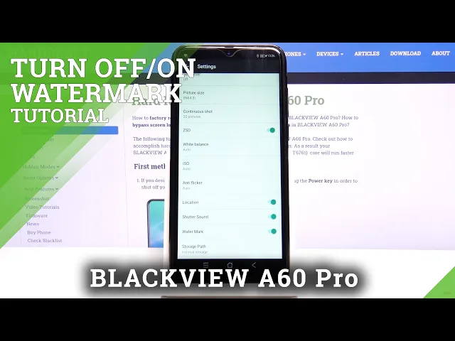 Video thumbnail for How to Add Watermark to Photos on BLACKVIEW A60 Pro – Enable and Disable Watermark