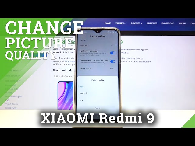 Video thumbnail for XIAOMI Redmi 9 – Change Photo Quality & Correct Image Resolution
