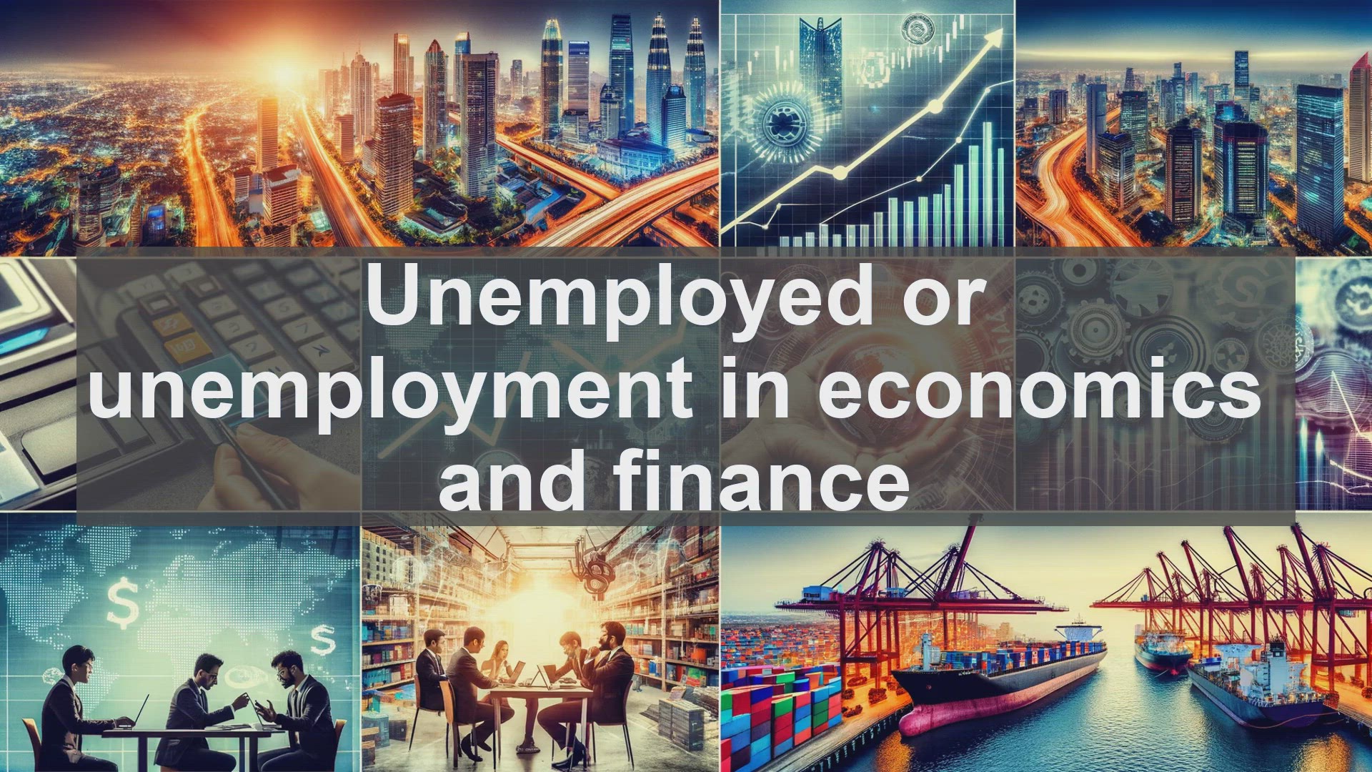 'Video thumbnail for Unemployed or unemployment in economics and finance'