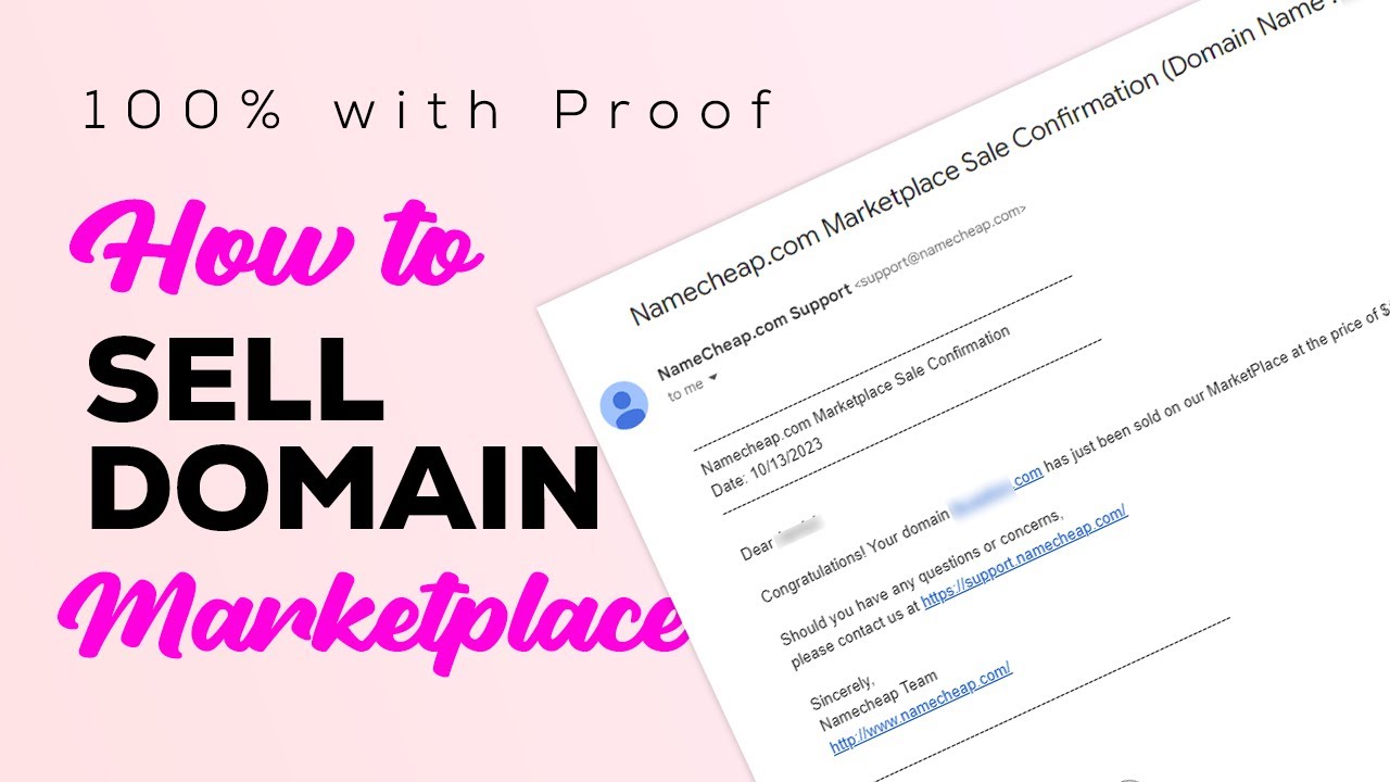 Video thumbnail for How to Sell Domain Marketplace with 100% Proof