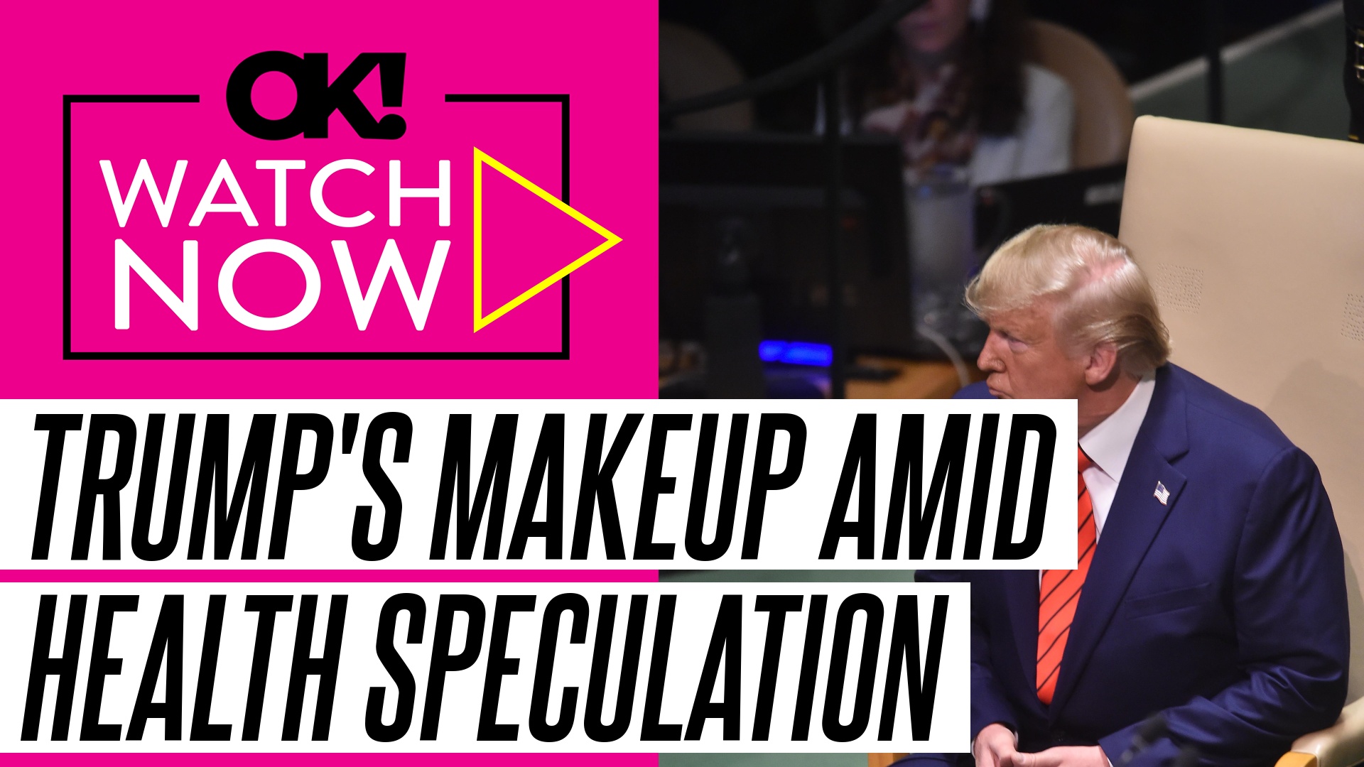 Video thumbnail for Donald Trump Slathers on Makeup After Being Spotted With Bruises on Both of His Hands as Health Rumors Swirl