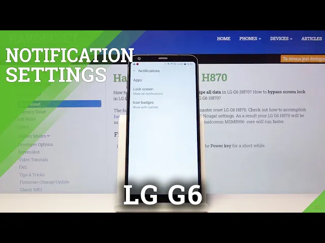Video thumbnail for How to Enter Notification Settings in LG G6 - Find Notification Options