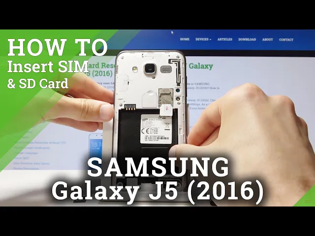 Video thumbnail for How to Insert SIM Card to Samsung Galaxy J5 - Input Memory Card
