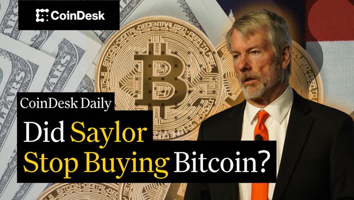 Video thumbnail for Strategy ends its 13-week bitcoin buying streak