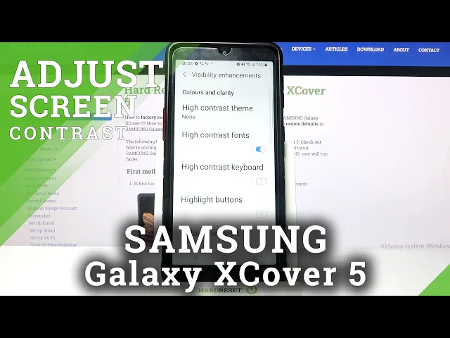 Video thumbnail for How to Disable High Contrast Text in SAMSUNG Galaxy XCover 5 – Adjust High Contrast Text
