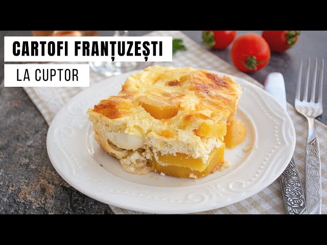 'Video thumbnail for Cartofi franțuzești la cuptor - cartofi gratinați cu ouă și smântână | Bucate Aromate'