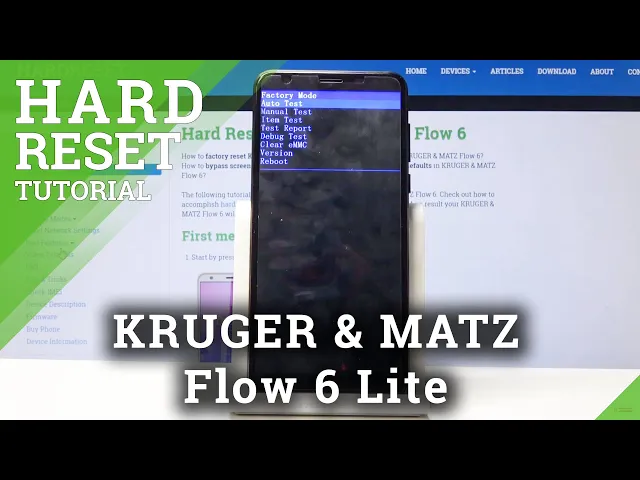 Video thumbnail for How to Clear eMMC in KRUGER & MATZ Flow 6 - Hard Reset / Remove Password