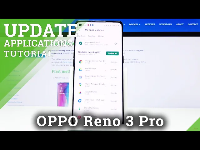 Video thumbnail for How to Update Apps in OPPO Reno 3 Pro – Install Newest App Version