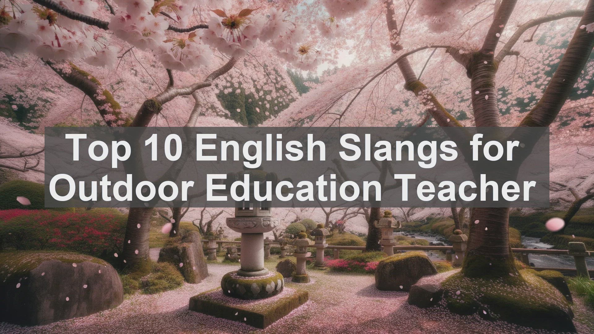 'Video thumbnail for Top 10 English Slangs for Outdoor Education Teacher'