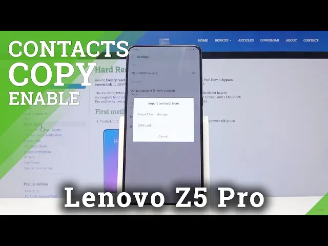 Video thumbnail for Copy Contacts from SIM in LENOVO Z5 Pro - Import / Export Numbers