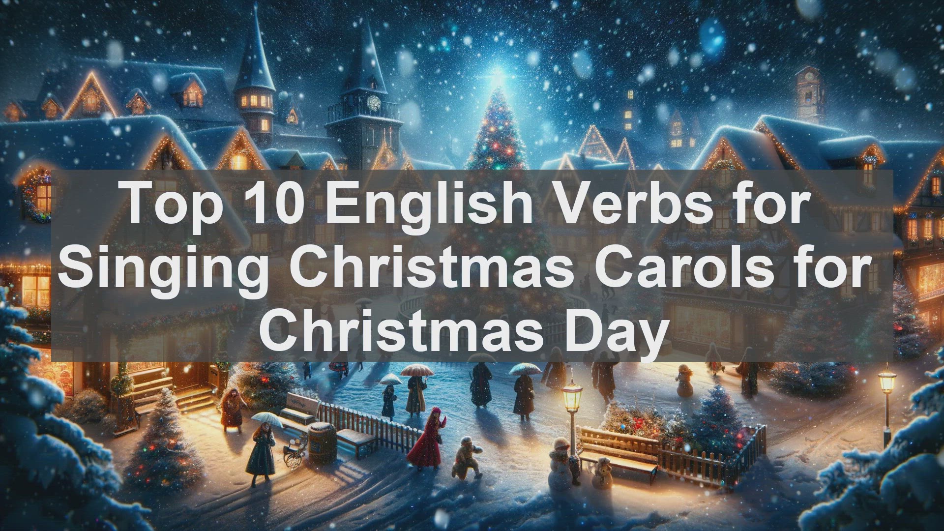 'Video thumbnail for Top 10 English Verbs for Singing Christmas Carols for Christmas Day'