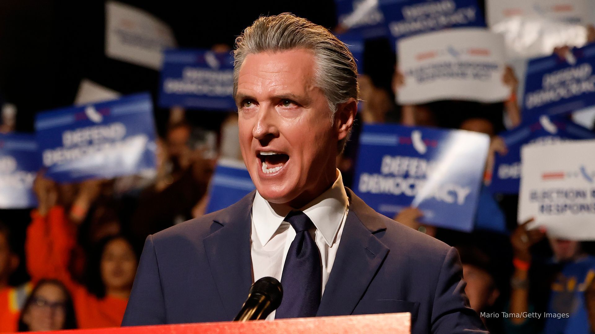 'Video thumbnail for Newsom criticizes Trump, points out crime in GOP-led states'