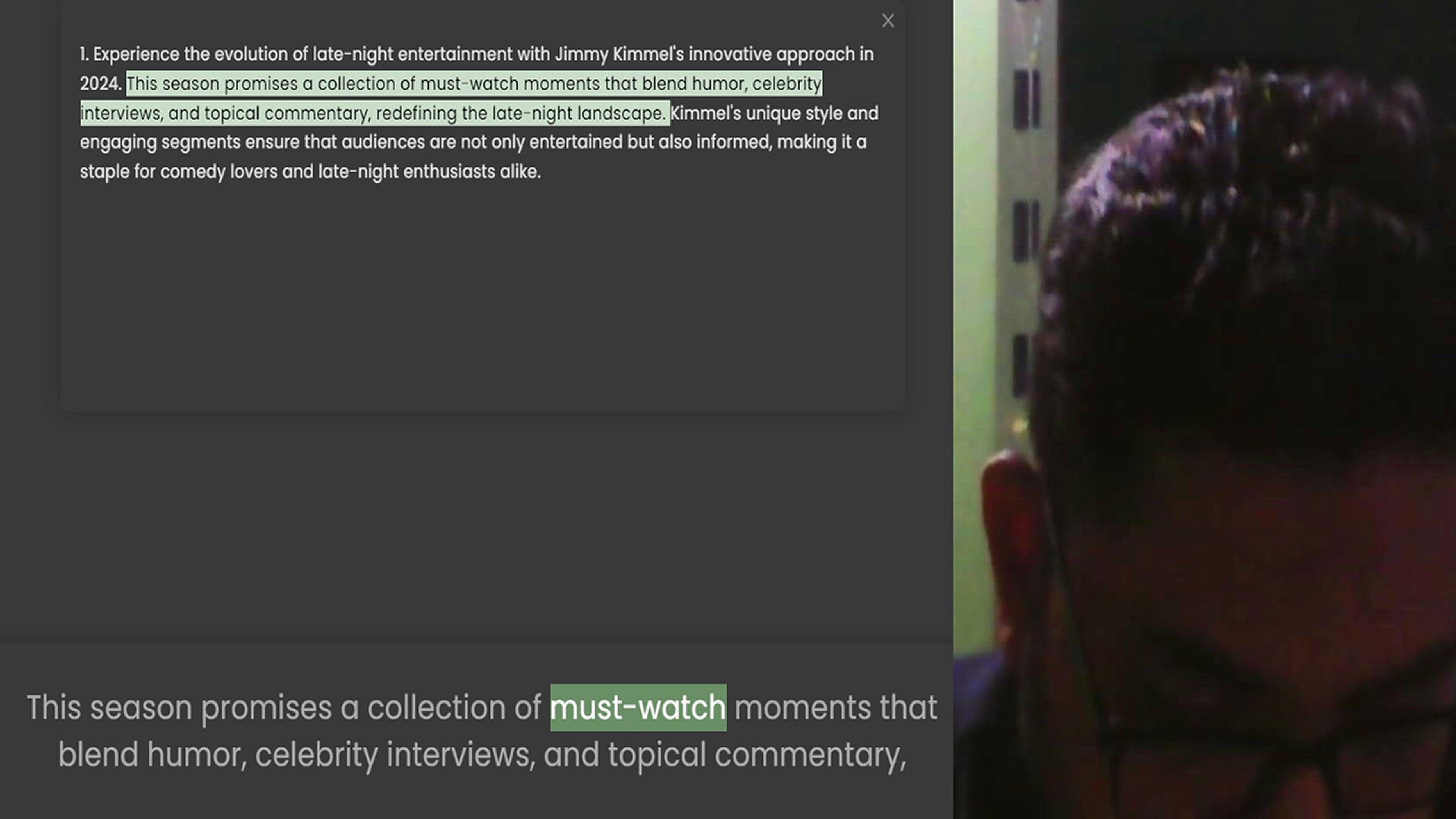 Video thumbnail for 1. Experience the evolution of late-night entertainment with Jimmy Kimmel's innovative approach in 2024. This season promises a collection of must-watch moments that blend humor, celebrity interviews, and topical commentary, redefining th