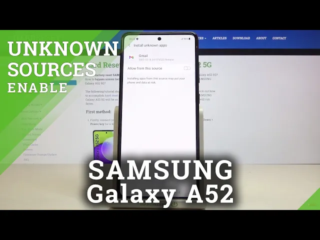 Video thumbnail for How to Activate Unknown Sources in SAMSUNG Galaxy A52 – Allow App Preferences