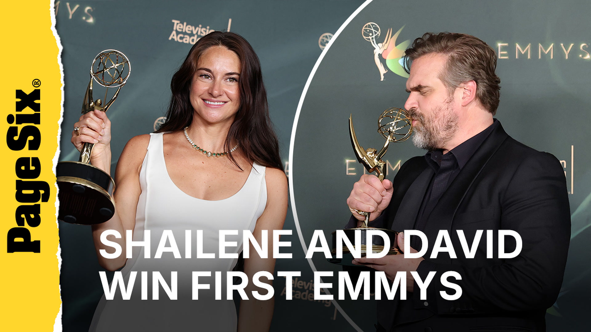 Video thumbnail for Shailene Woodley and David Harbour win first-ever Emmys