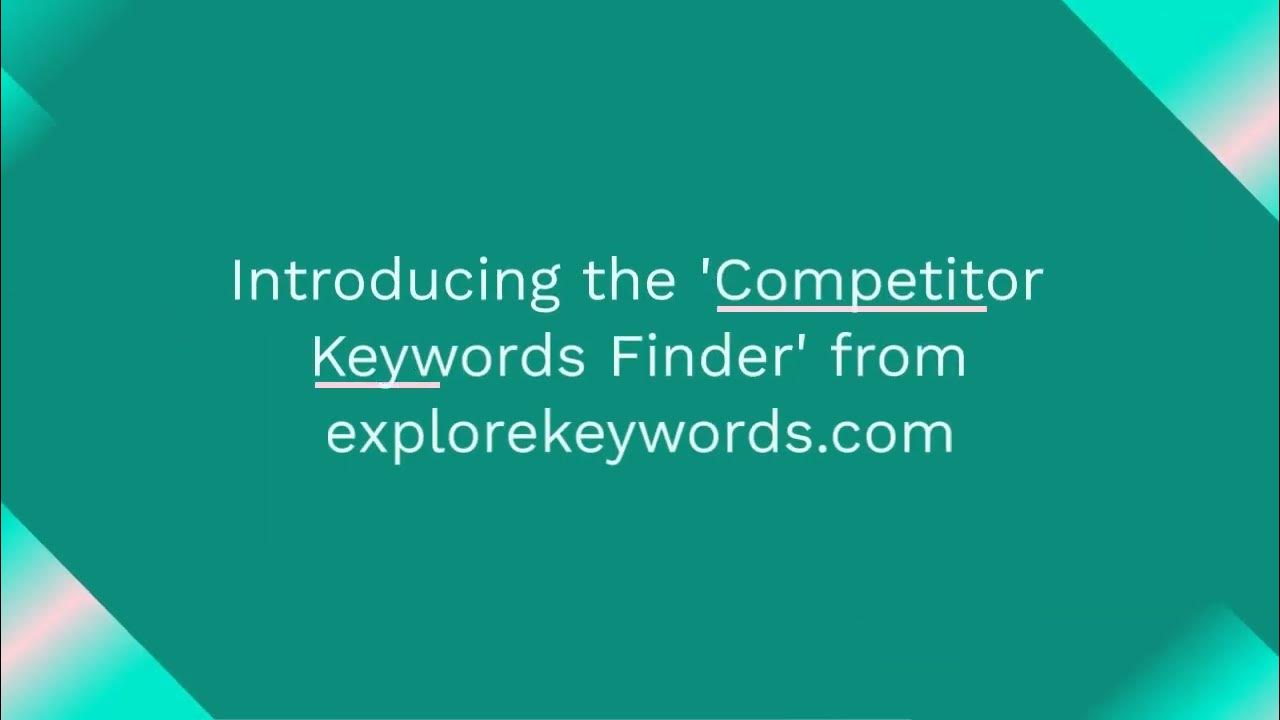 Video thumbnail for How to Check Your Competitors Keywords for Free? [With Explore Keywords]
