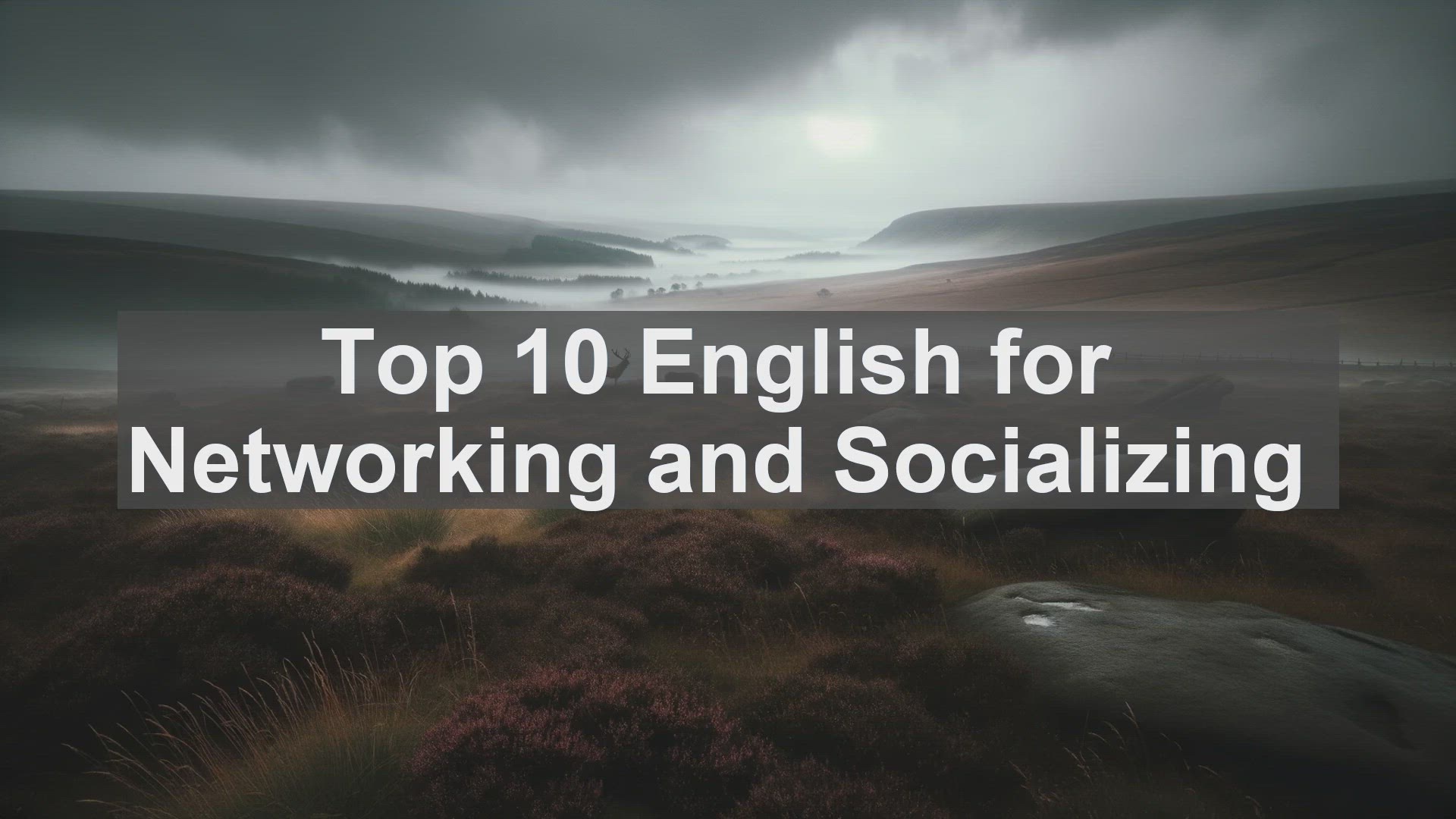 'Video thumbnail for Top 10 English for Networking and Socializing'