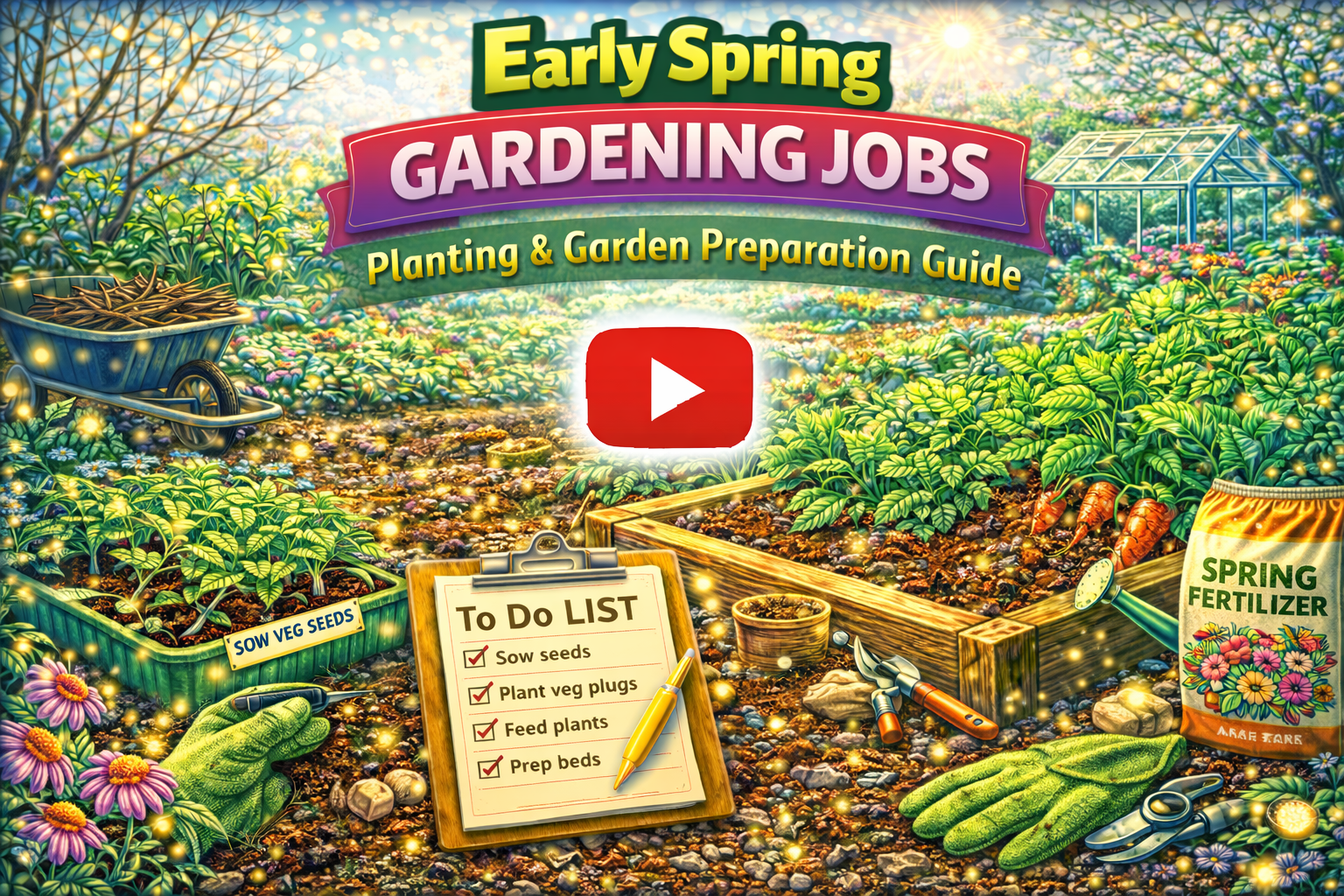 Video thumbnail for Early Spring Gardening Jobs | Planting & Garden Preparation Guide