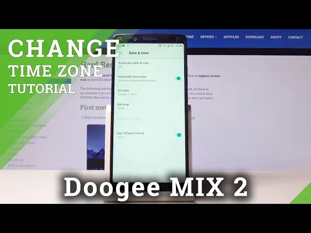 Video thumbnail for How to Change Date&Time in Doogee MIX 2 - Time Settings