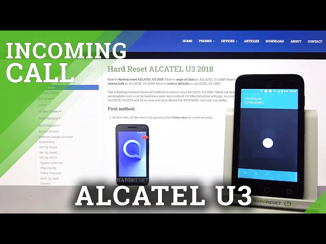 Video thumbnail for ALCATEL U3 Incoming Call – How to Answer, Mute, Hang a Call?