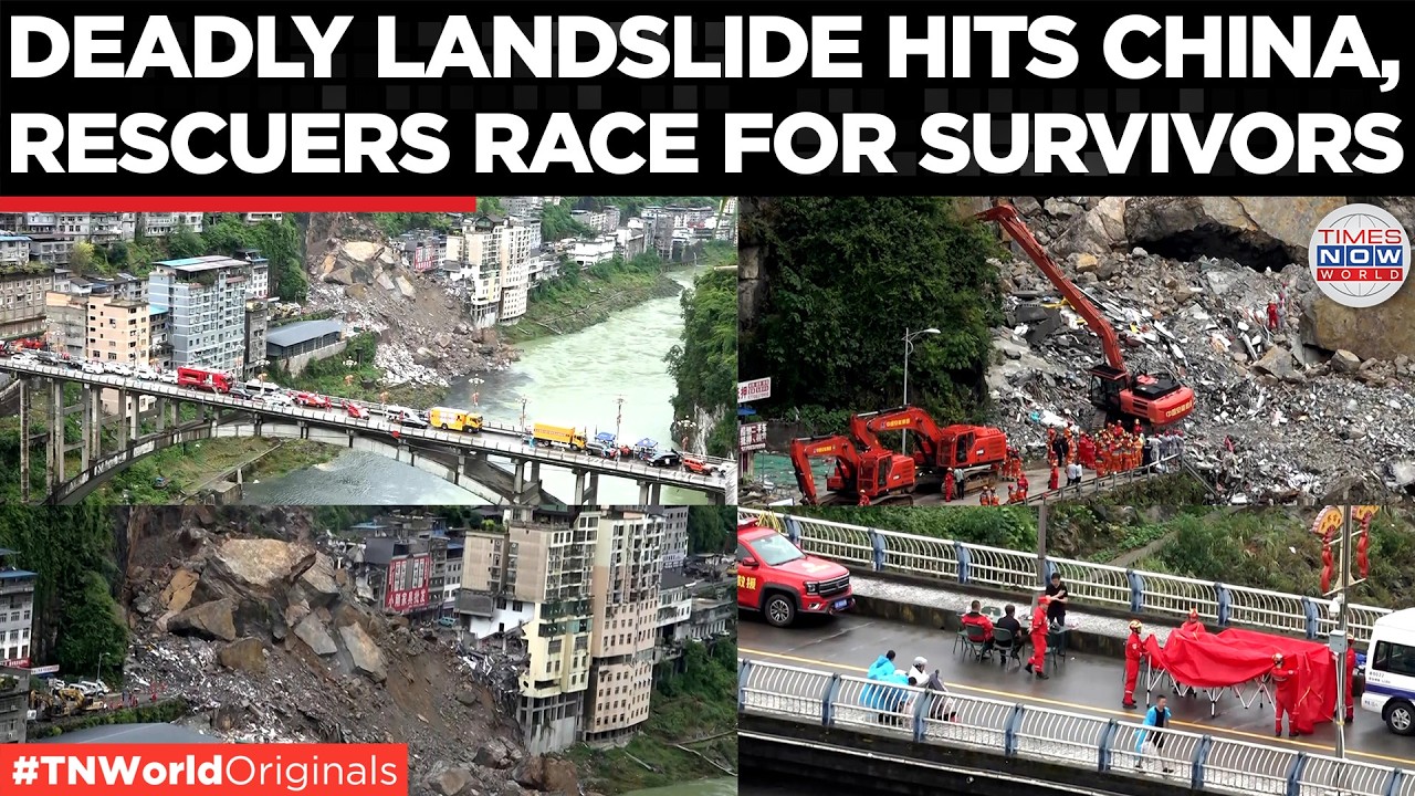 Video thumbnail for WATCH: Deadly China Landslide Kills 8; Rescuers Race To Find 34 Missing In Chongqing