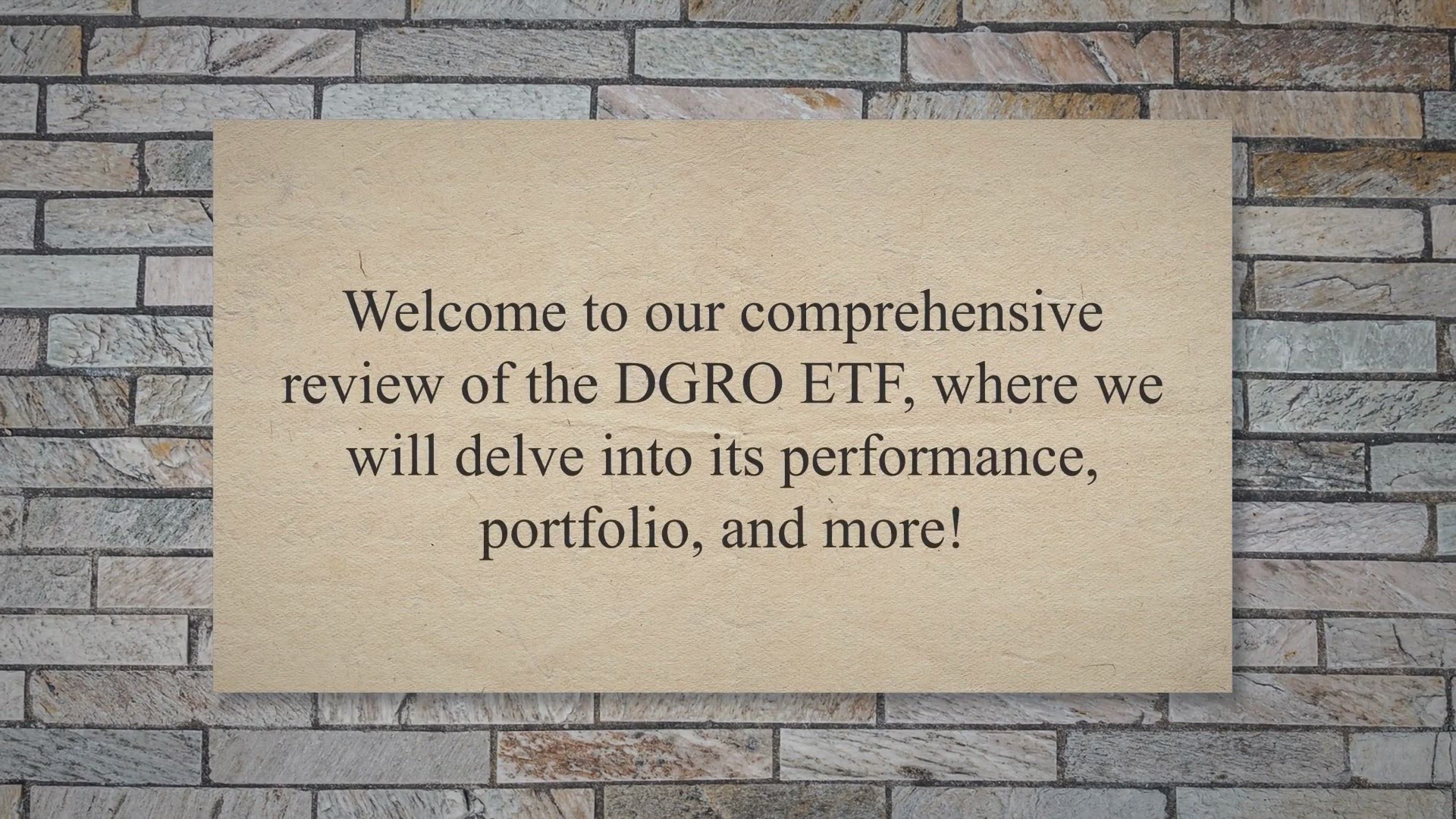 Video thumbnail for Unlocking the DGRO ETF: A Deep Dive into Performance, Portfolio, and More!