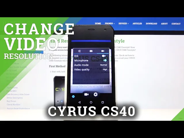 Video thumbnail for How to Change Video Resolution in CYRUS CS40 – Video Quality