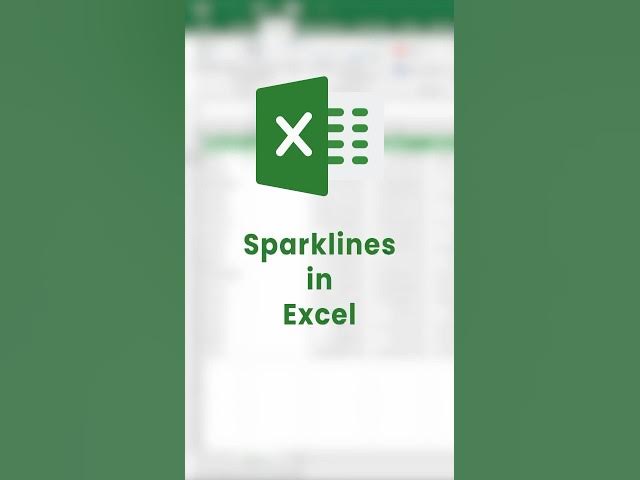 'Video thumbnail for How to create Sparkline in Excel? (In 10 Seconds) | Sparkline Shortcut #shorts #excel'