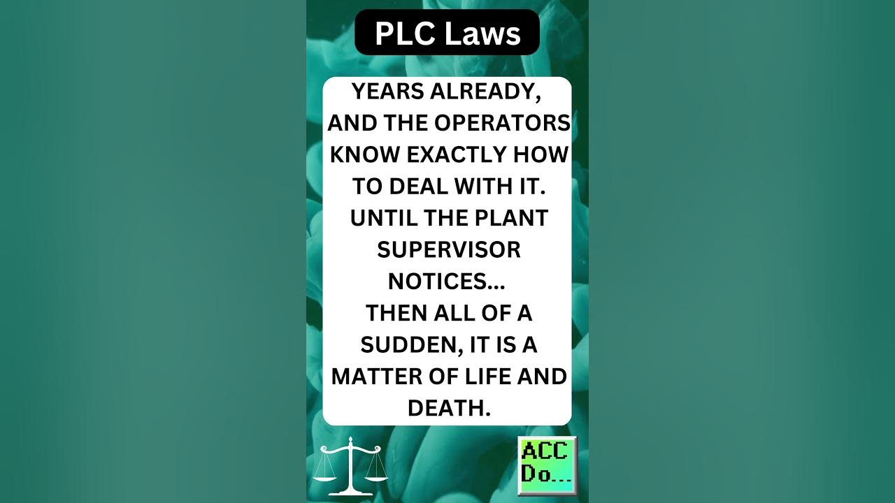 'Video thumbnail for PLC Laws #29.1 - SOME SPECIFIC FAULTS IN CONTROLS ANDAUTOMATED SYSTEMS ARE THERE...'