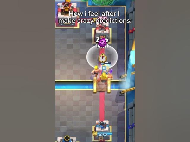 Video thumbnail for How I feel after some crazy predictions #clashroyale #shorts