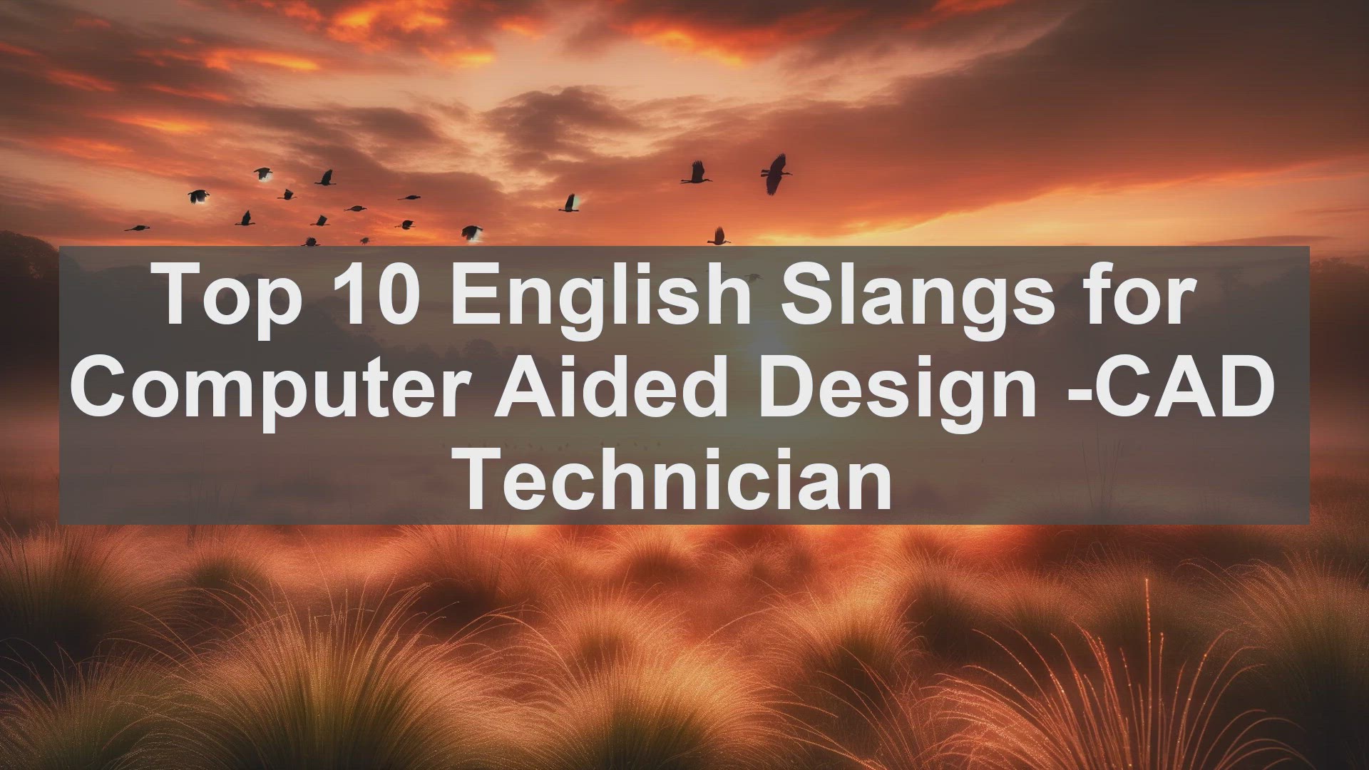 'Video thumbnail for Top 10 English Slangs for Computer Aided Design CAD Technician'