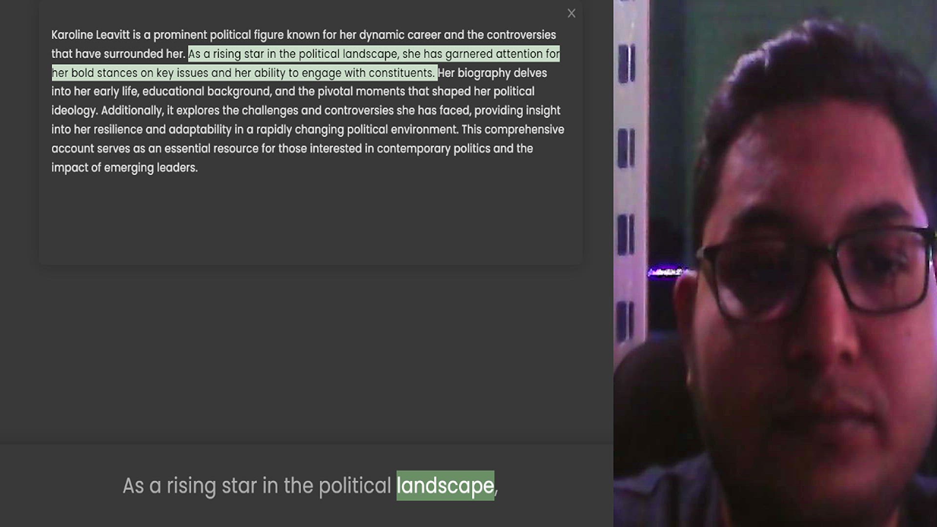 Video thumbnail for Karoline Leavitt is a prominent political figure known for her dynamic career and the controversies that have surrounded her. As a rising star in the political landscape, she has garnered attention for her bold stances on key issues and h