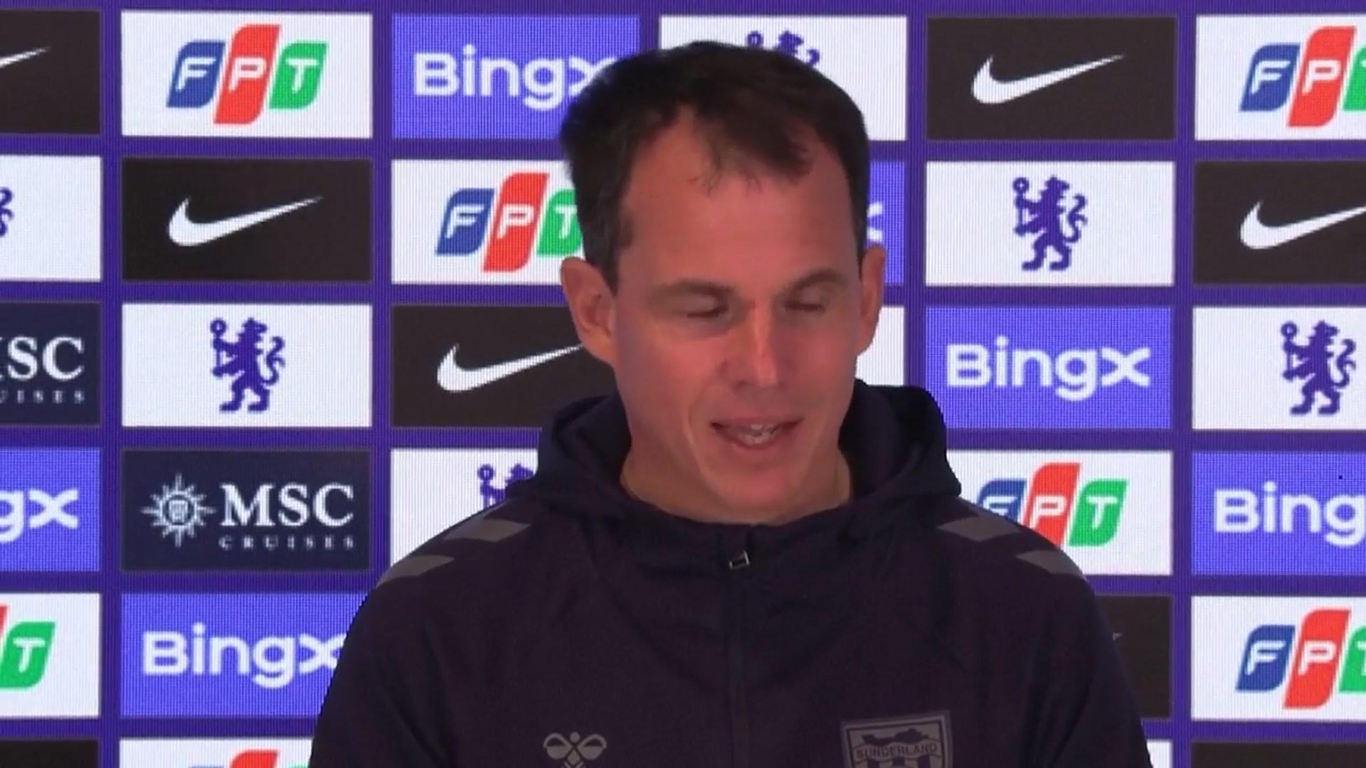 'Video thumbnail for 'Our target remains the same' - Sunderland boss downplays win at Chelsea'