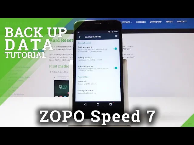 Video thumbnail for How to Create Backup Account in ZOPO Speed 7 - Google Backup Data