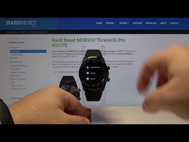 Video thumbnail for Hard Reset MOBVOI TicWatch Pro 4G – Wipe Data & Erase Storage