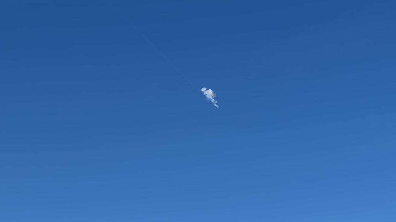 Video thumbnail for Iranian missiles trigger air defense response over Jerusalem.