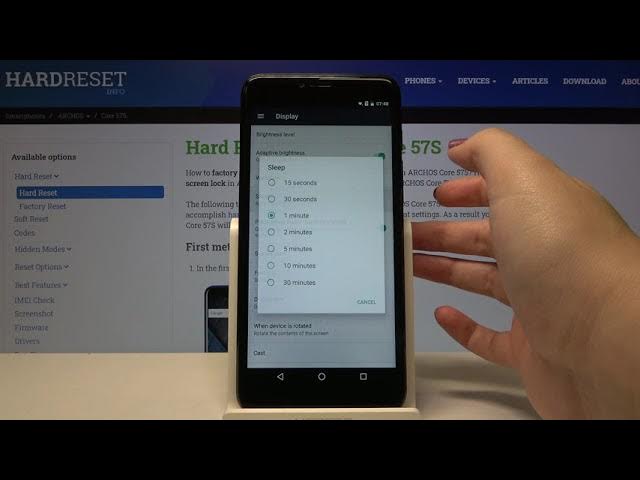 Video thumbnail for How to Set Screen Timeout in ARCHOS Core 57s – Find Sleep Time Options