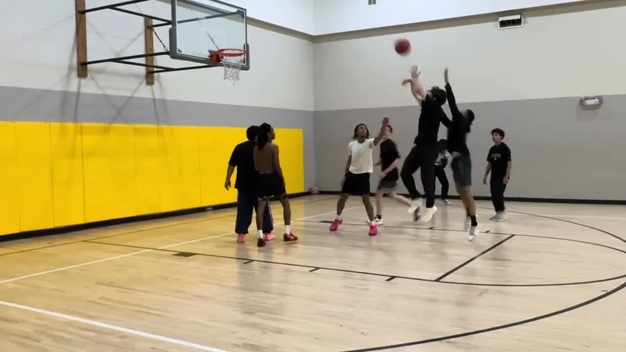 Video thumbnail for Austin Bourque: basketball practice with layup drills