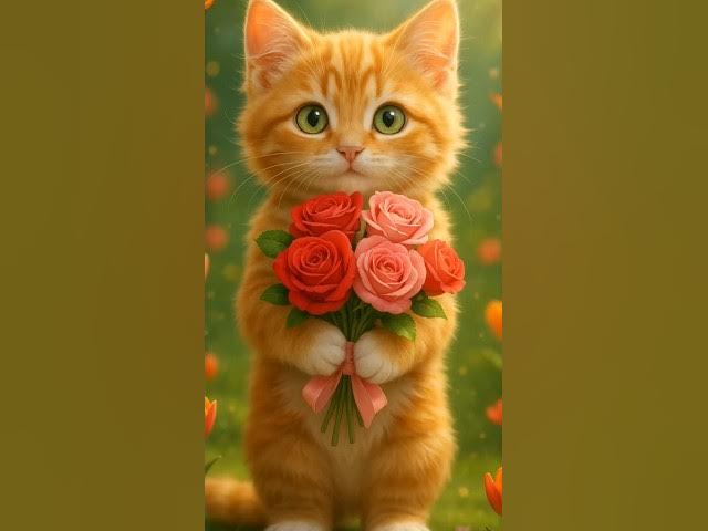 Video thumbnail for Cutest Cat Proposal You'll Ever See 💐🐾 #shorts #cat #viral