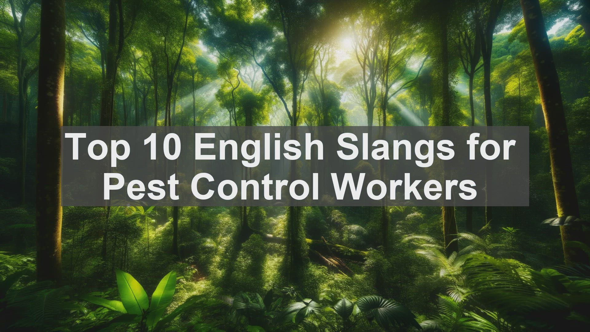 'Video thumbnail for Top 10 English Slangs for Pest Control Workers'