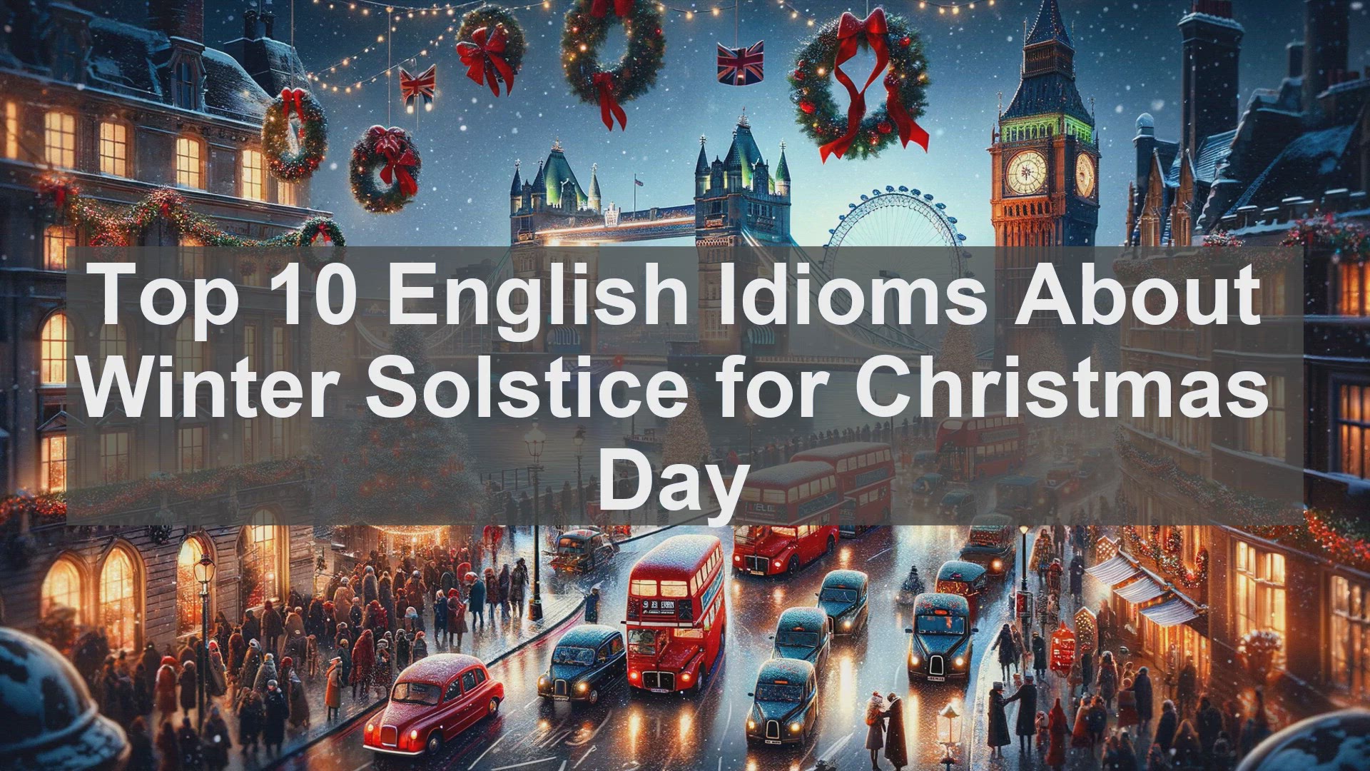 'Video thumbnail for Top 10 English Idioms About Winter Solstice for Christmas Day'