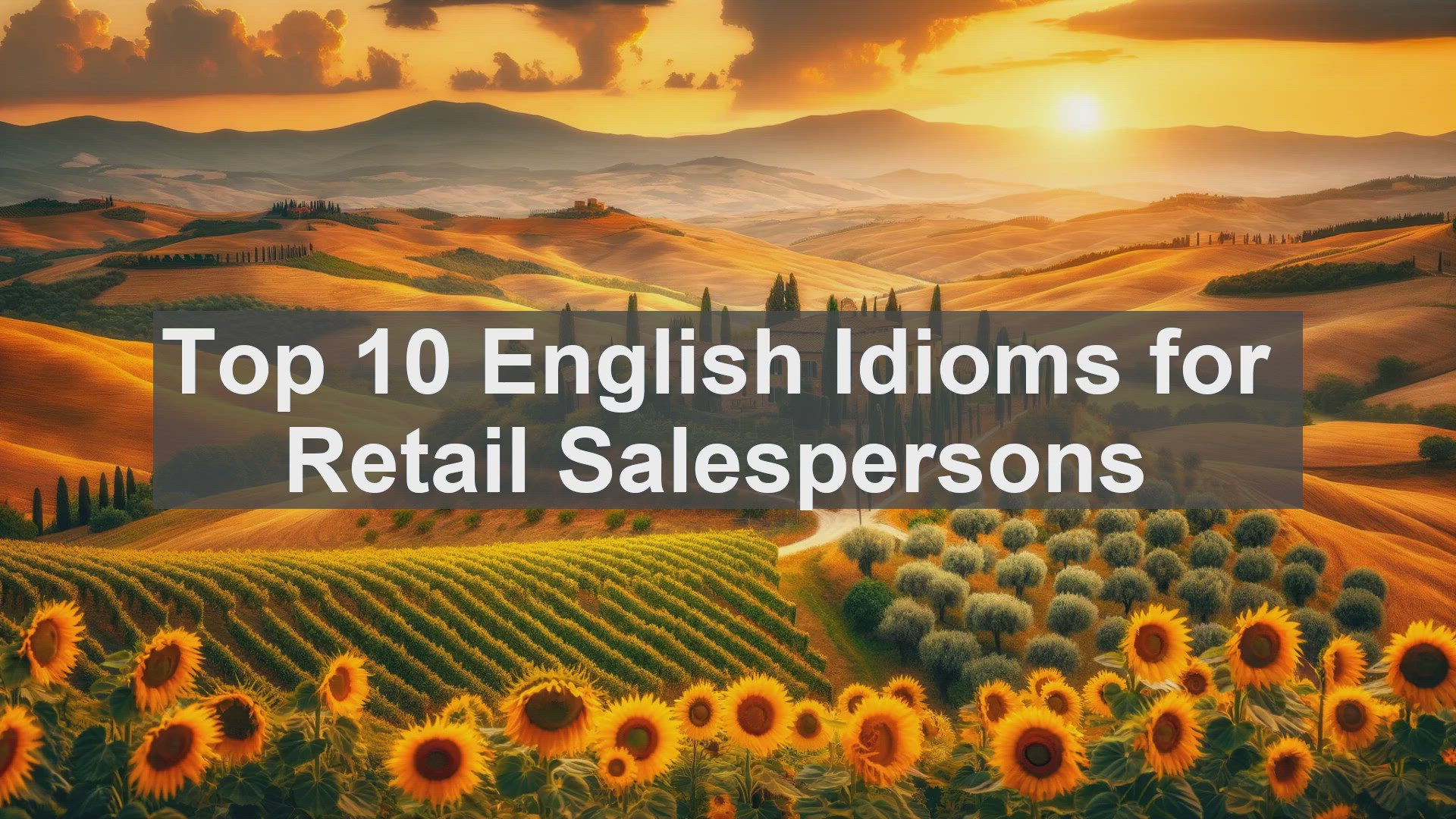 'Video thumbnail for Top 10 English Idioms for Retail Salespersons'